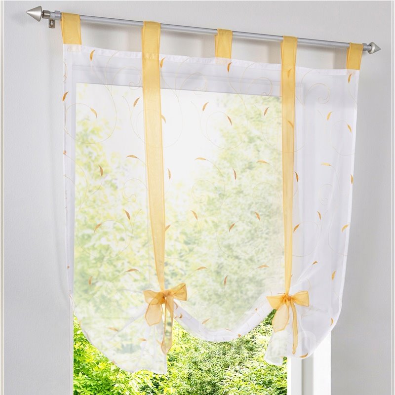 Printed-Line Shade Pastoral Style Window Decor for Kitchen - Image 15