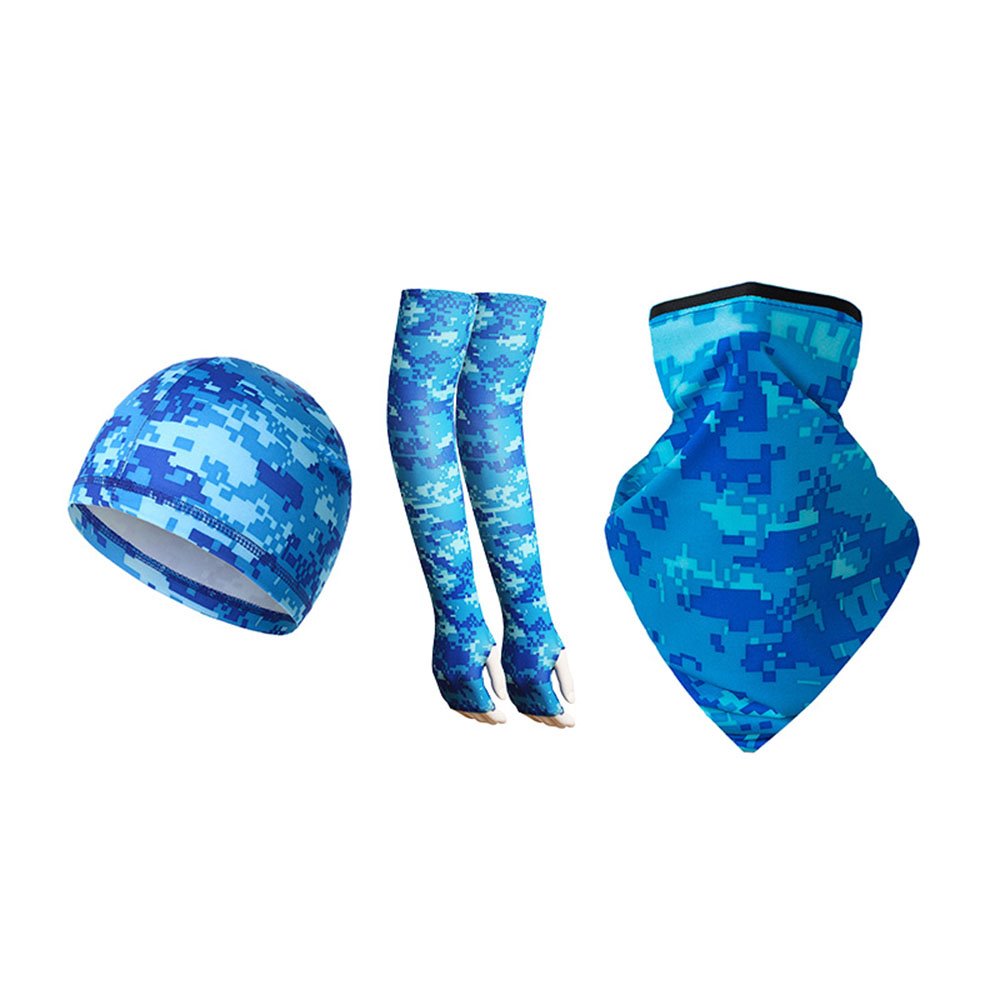 3Pcs/Set Cooling Earloops Bandana & Arm Sleeve & Helmet Liner Cap For Men Women Motorcycle Cycling Outdoors Sports - Image 2