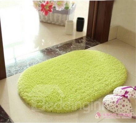Modern Style Concise Solid Color Ultra-soft Bath Rug - Image 2
