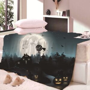 3D Print Halloween Creative Blanket Flannel Blankets Air Conditioning Nap Fleece Blankets
