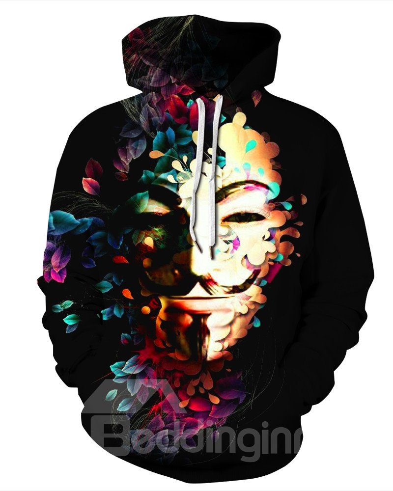 Pullover Kangaroo Pocket Loose Model Casual Style 3D Painted Hoodie - Image 2