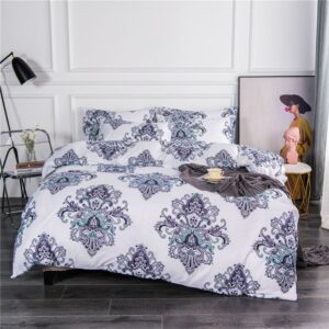 Nordic Style 3-Piece Bedding Set/Duvet Cover Set with 2 Pillowcases Polyester