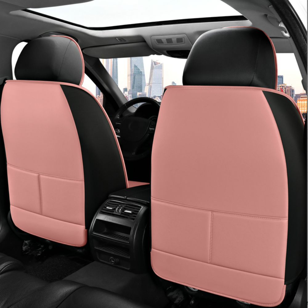 Universal Car Seat Cover Suitable for 5-Seater Sedan SUV Faux Leather Geometric Pattern - Image 12