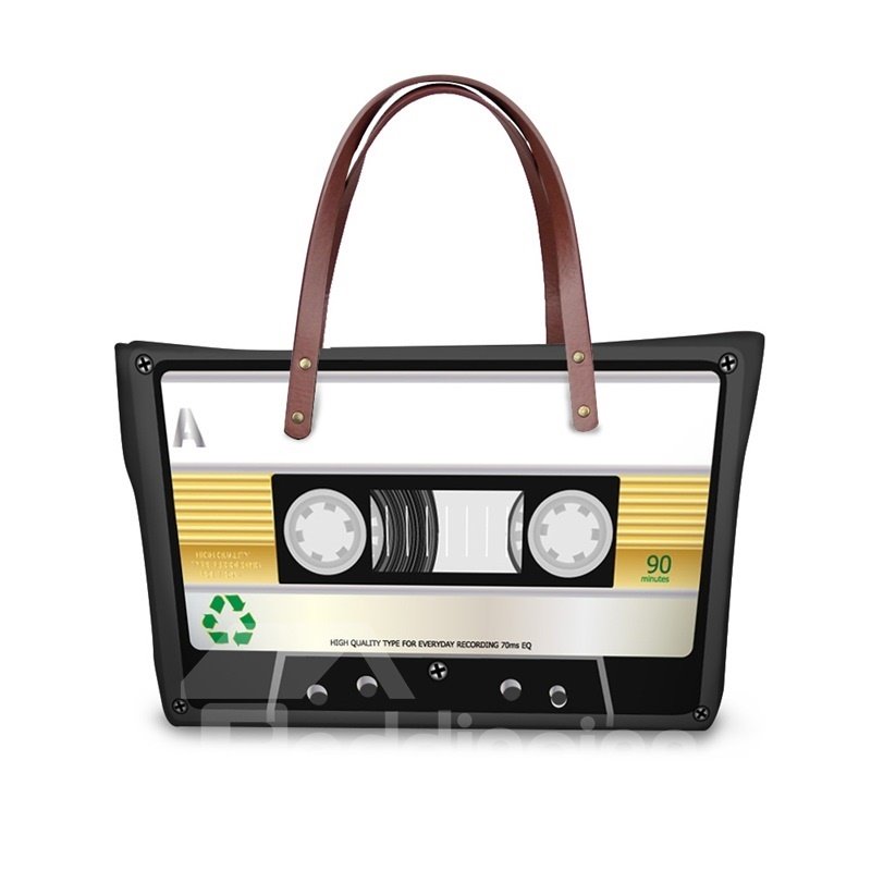 Radio Type Waterproof 3D Printed Shoulder Handbag