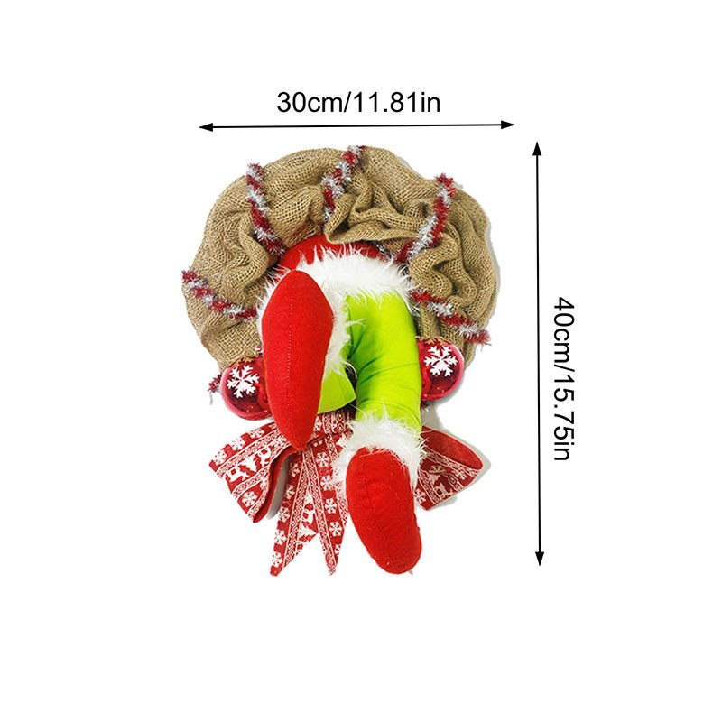 Christmas Thief Wreath Creative Front Door Decoration Christmas Family Decoration Props - Image 3