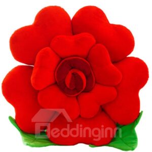 Fancy Multicolor Soft Plush Flower Shape Throw Pillow