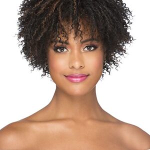 Short Afro Curly Hairstyle Women's Kinky Culry Synthetic Hair Capless 12 Inches 120% Wigs