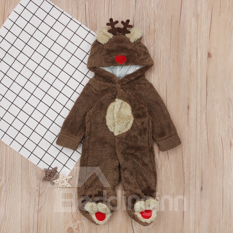 Cute Christmas Reindeer Children's One-piece Pajamas - Image 2