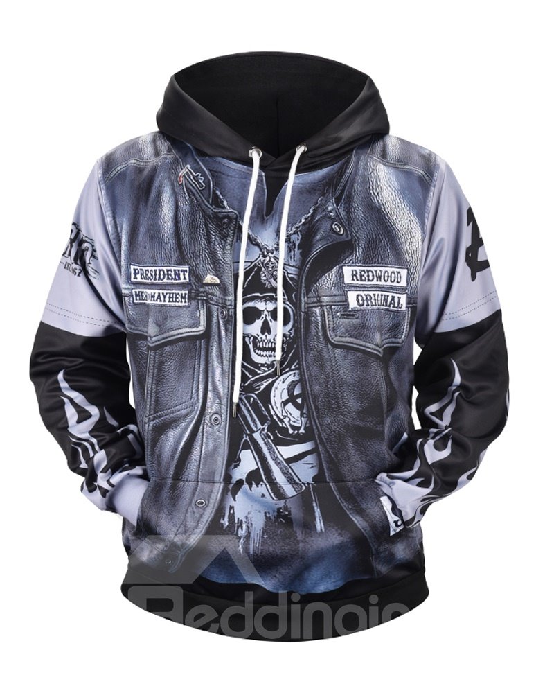 Pullover Lightweight Vibrant Color Cool Design 3D Painted Hoodie