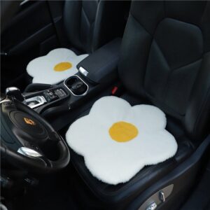2PCS Car Seat Cushion Cute Egg Design Front Car Seat Protection Car Interior Accessories Suitable for Most Cars and Office Chair