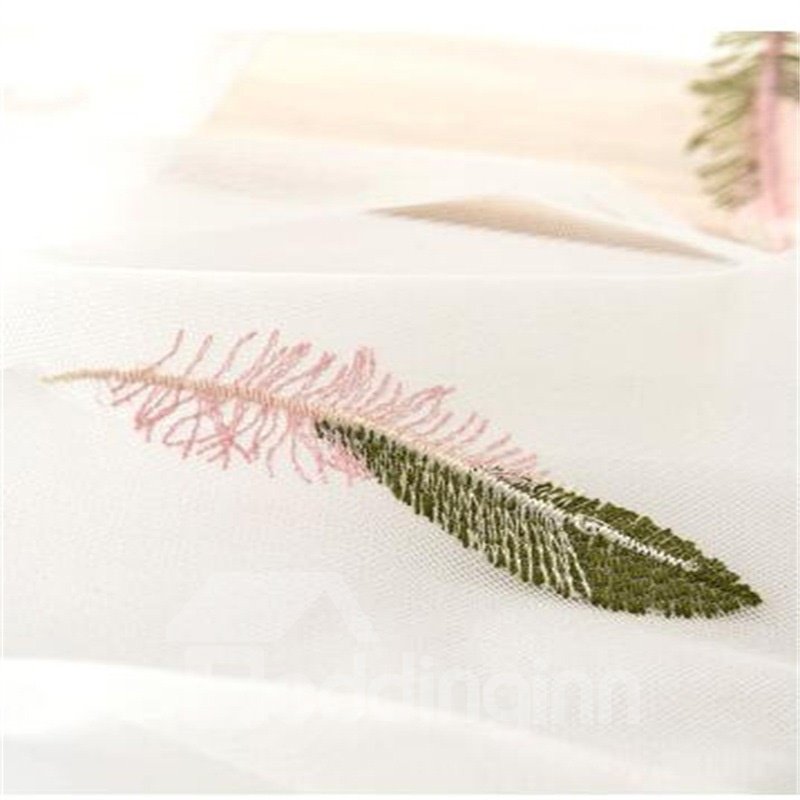 Modern and Concise Pastoral Style With Color with Features Custom Sheer Curtain - Image 19