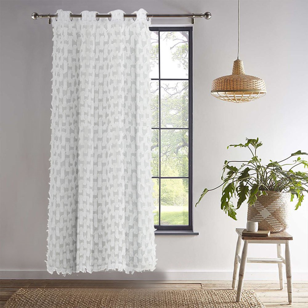 Nordic Modern Style Simple White Sheer Curtain for Living Room Bedroom Custom 1 Panel Breathable Voile Drapes No Pilling No Fading No off-lining - Image 4
