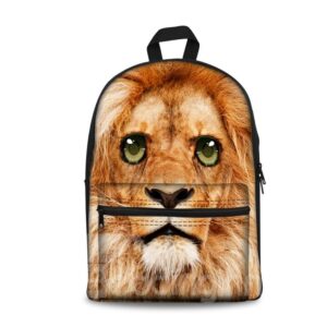 Show Personality Style 3D Lions with Big Eyes Pattern School for Man&Woman Backpack