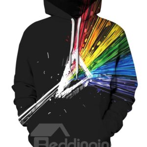 Long Sleeve Abstract Graphics Colorful Pattern 3D Painted Hoodie