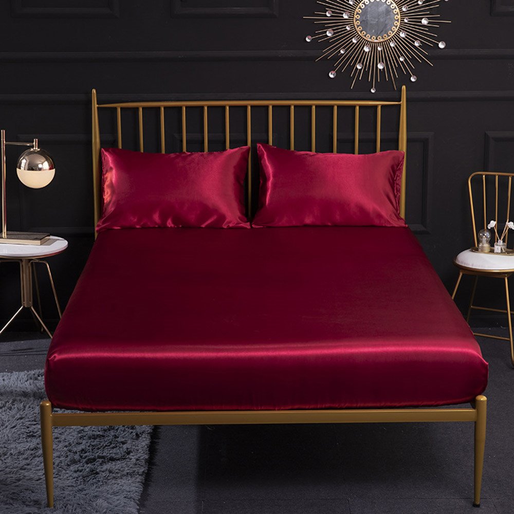 Hotel Luxury Silky Bed Sheets Extra Soft Microfiber Sheet Set Wrinkle Fade Stain Resistant Fitted Sheet Pillow Cases - Image 13