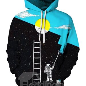 Funny Pattern Lightweight Vivid Color Pullover 3D Painted Hoodie