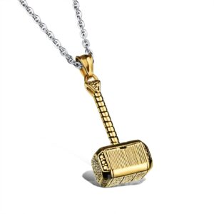 Men's Cool Titanium Steel Hammer Pendant Necklace