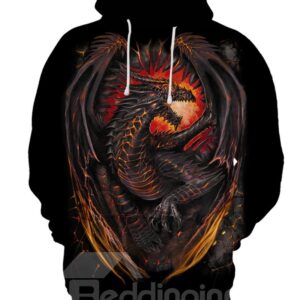 Pullover Unisex Lightweight Vibrant Color Casual Style 3D Painted Hoodie