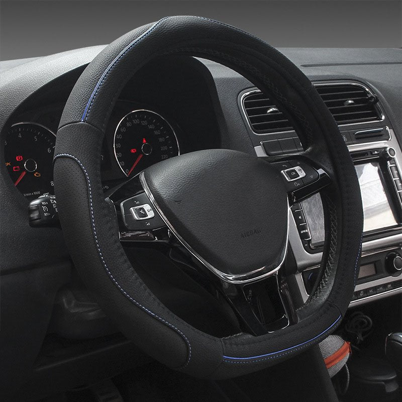 Steering Wheel Covers New Car Flat-Bottomed Steering Wheel Sleeve All seasons Are In Common Use Type D Anti-skid Wear-resistant Dirt-resistant Durable And Breathable Not Hurt Hands - Image 2
