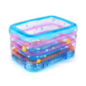 56*41*30in Portable Inflatable Rectangular PVC Blue SPA Bathtub