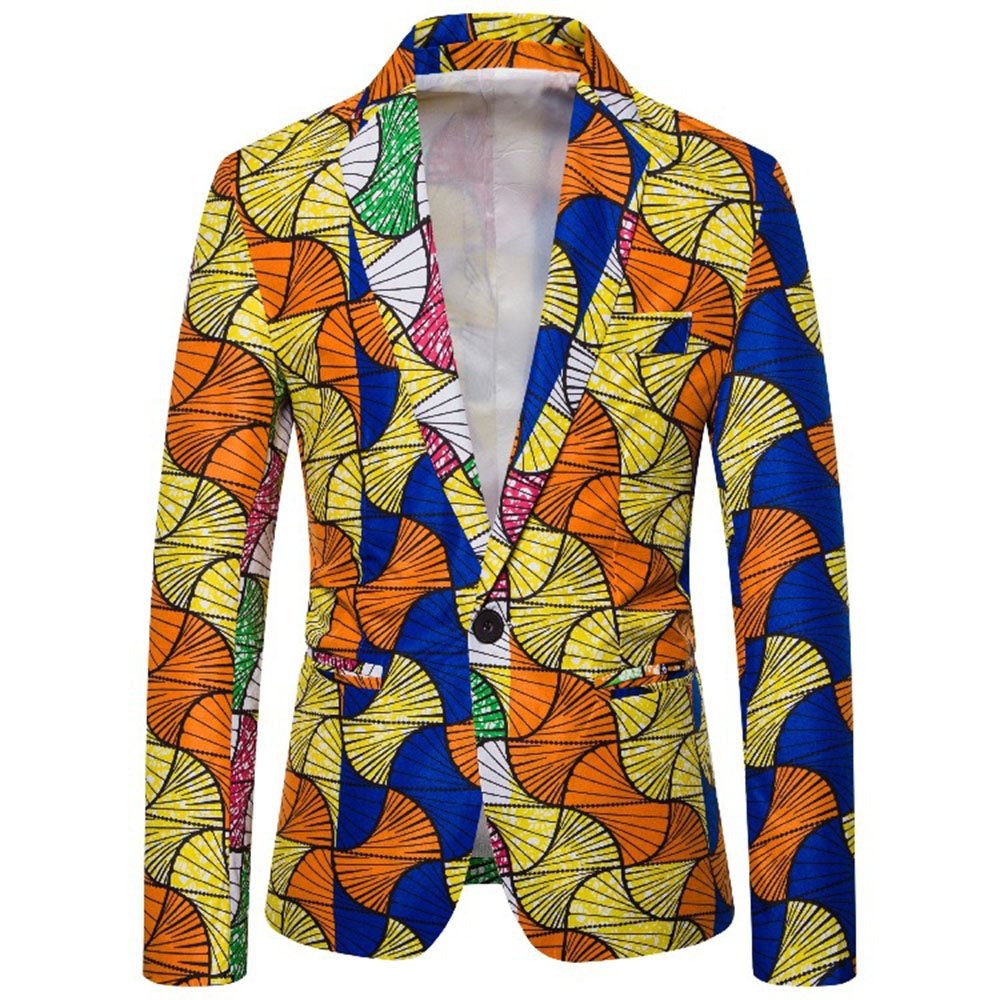 3D Bright Ethnic Style Printting Men's Suit Jackets Casual Long Sleeve Slim Fit Single-Breasted One Button Leisure Blazer Coats Suitable for Party Festival Daily - Image 33