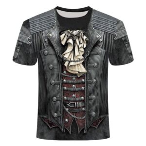 Short Sleeve T-Shirts Dark Gray 3D Novelty Print Cool Graphic Tees Outfit Unisex Round Neck Loose T-shirts XXS-6XL