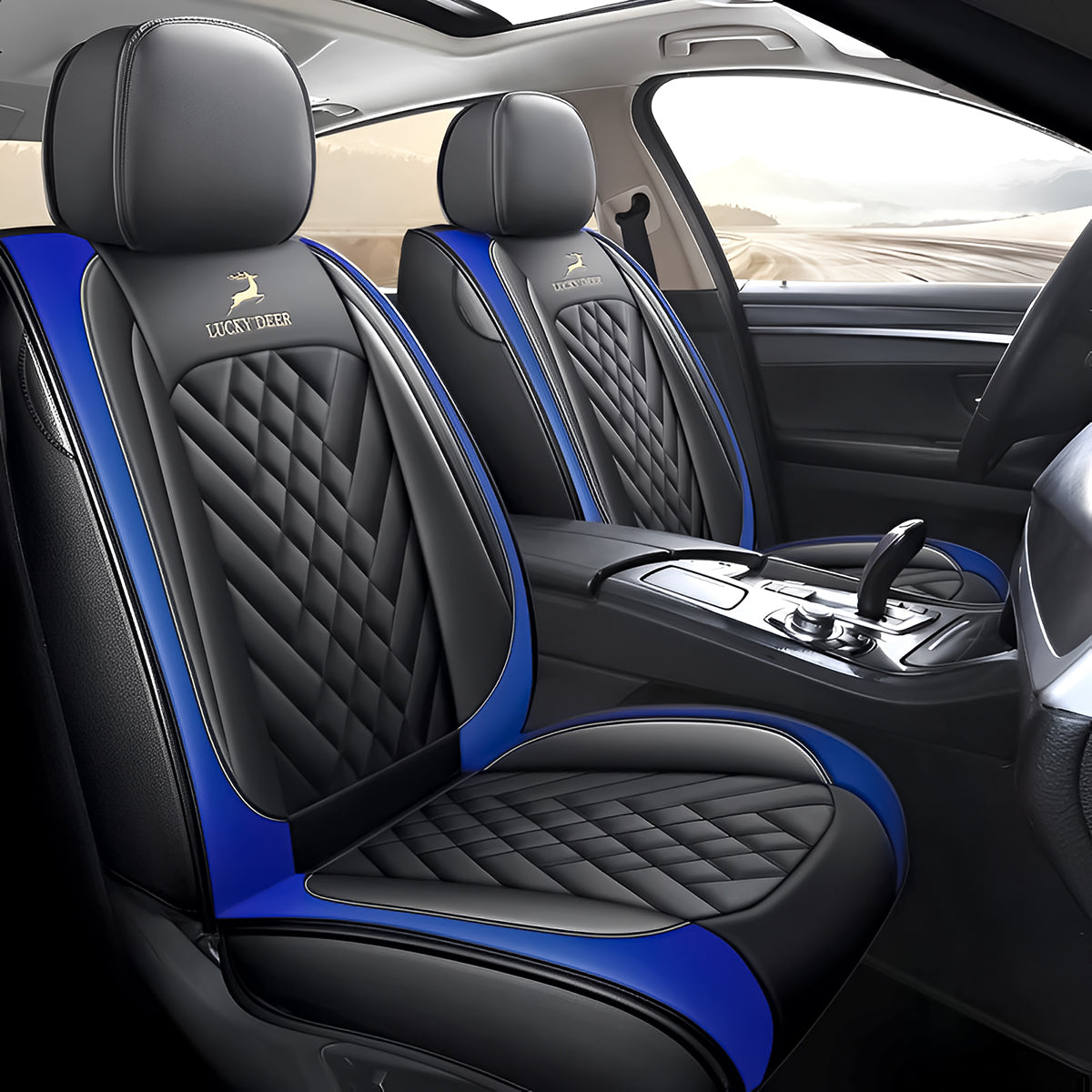 Universal Fit Car Seat Cover Full Set for 5-Seater Sedan SUV Diamond Pattern Synthetic Leather Vehicle Cushion Cover for Accord Tucson Sorento - Image 13