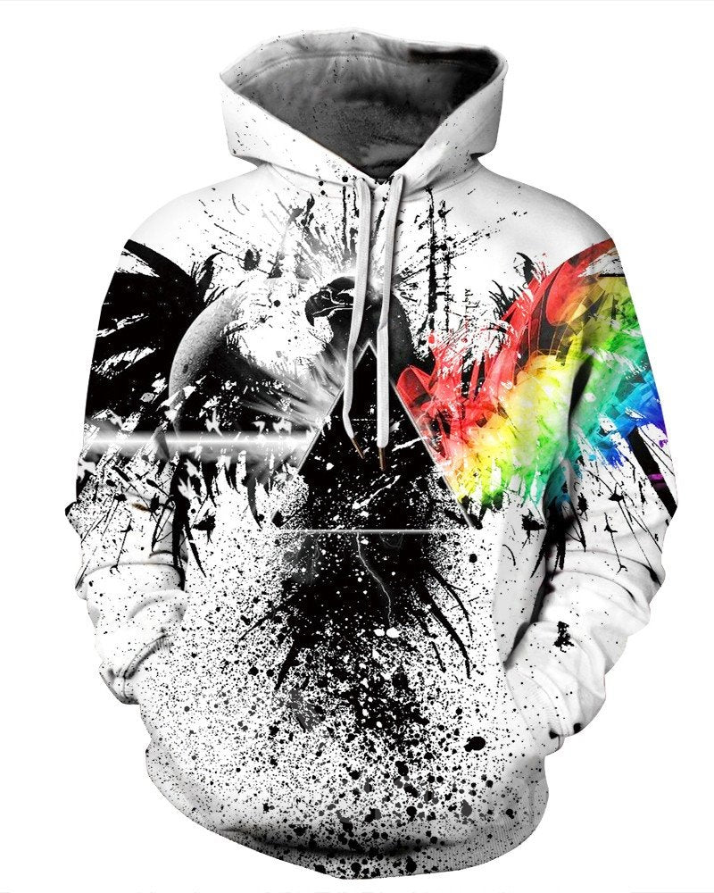 Lightweight Vibrant Color Polyester Loose Model 3D Painted Hoodie - Image 7