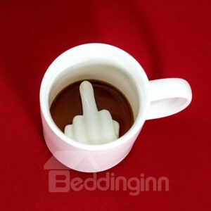 Middle Finger Inside Tea Cups Ceramic Funny Design Coffee Mugs