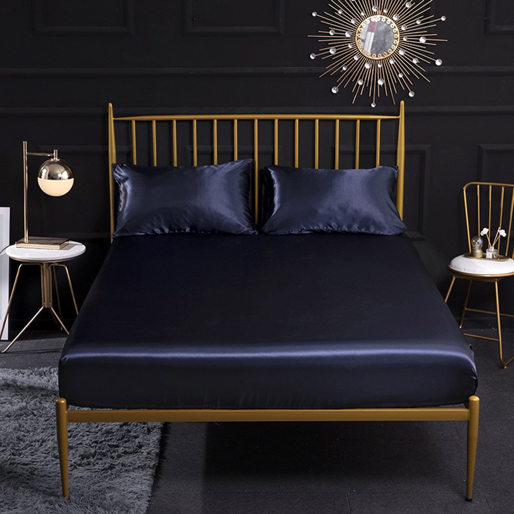 Hotel Luxury Silky Bed Sheets Extra Soft Microfiber Sheet Set Wrinkle Fade Stain Resistant Fitted Sheet Pillow Cases - Image 37