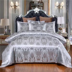 Jacquard Royal Style Reactive Printing 3-Piece Polyester Bedding Sets Duvet Covers