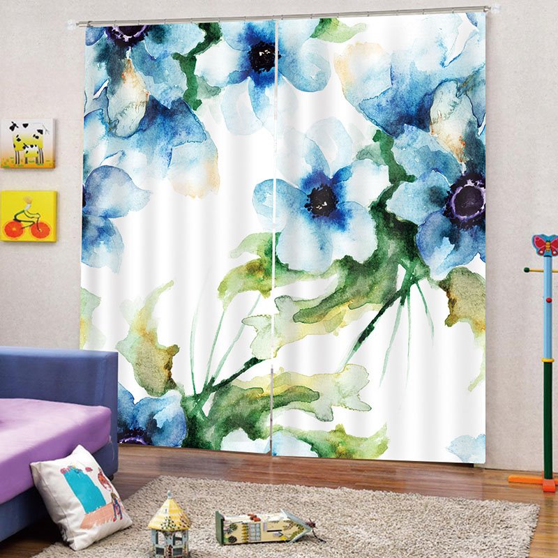 3D Floral Blackout Curtains with Water-Repellent Fabrics and Advanced Color-Fast Technology No Pilling No Fading No off-lining - Image 7