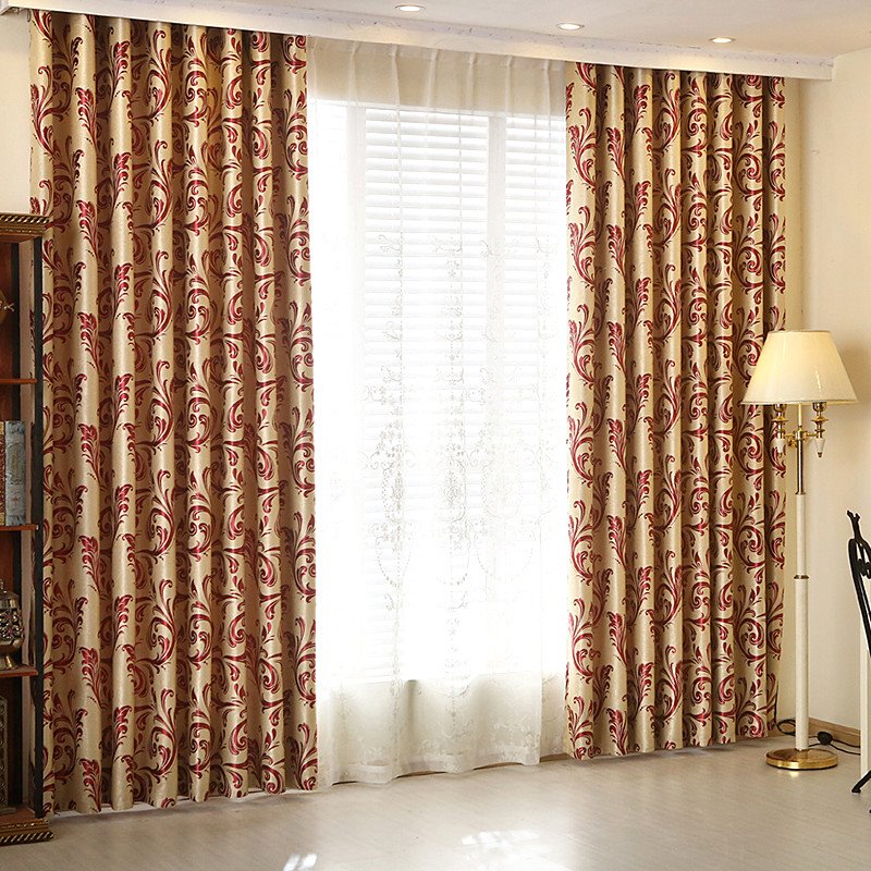 Blackout Curtains Jacquard Red Shading Curtains High Shading Rate for Living Room Bedroom Window Decoration Custom 2 Panels Drapes - Image 11