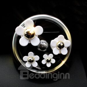 4-Piece Daisy Shape Car Air-Conditioner Outlet Decor Balsam