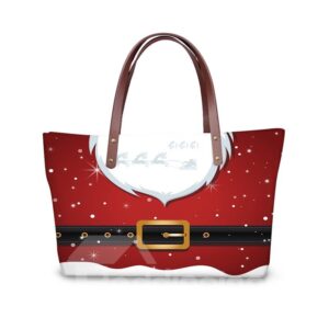 Christmas Santa Cloth Waterproof 3D Printed Shoulder Handbag