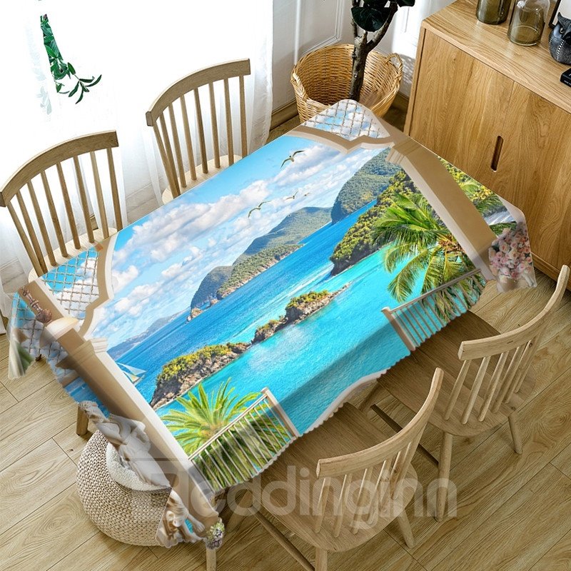 European Style Polyester Printed Waterproof 3D Tablecloth - Image 3