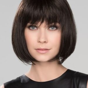 Short Bob Hairstyles Women's Natural Looking Straight Synthetic Hair Wigs With Bangs Capless Wigs 12Inch