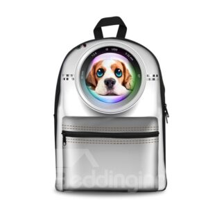 3D Pattern Dog in Camera School Outdoor for Man&Woman Backpack