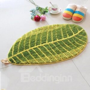 Super Soft Unique Leaf Shape Anti-slip Bath Rug