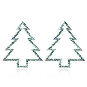 Exquisite Simple Green Christmas Tree Frame Earrings ?