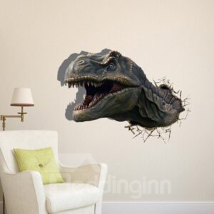 Amazing Creative Dinosaur Through Hole Pattern 3DWall Sticker
