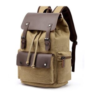 Canvas Fashion Plain Belt-Decorated Backpacks