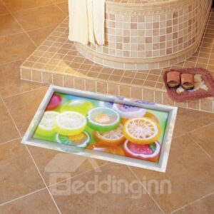 Amusing Orange Pattern Slipping-Preventing Water-Proof 3D Floor Sticker
