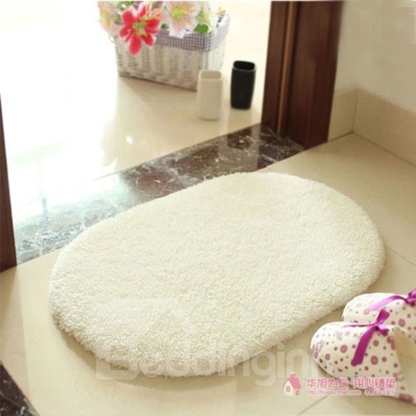 Modern Style Concise Solid Color Ultra-soft Bath Rug - Image 3