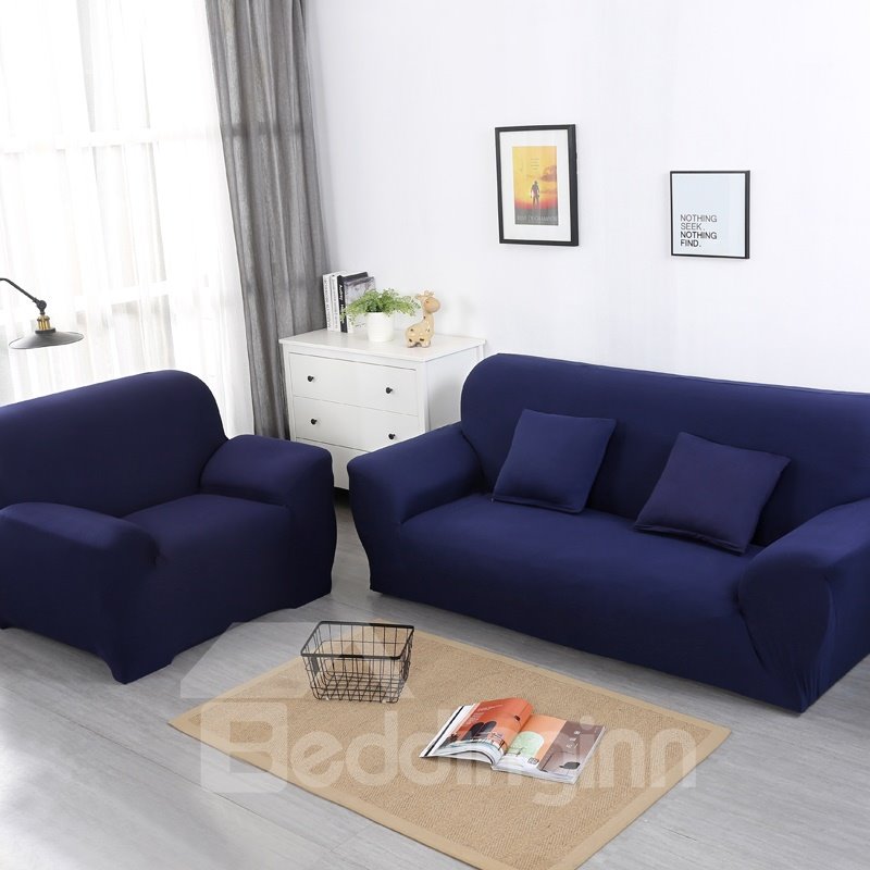 Pure Color Single Seat Full Coverage Simple Style Sofa Covers - Image 5