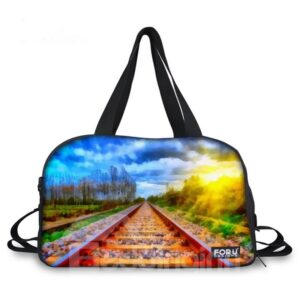 Pretty Rail Landscape Pattern 3D Painted Travel Bag