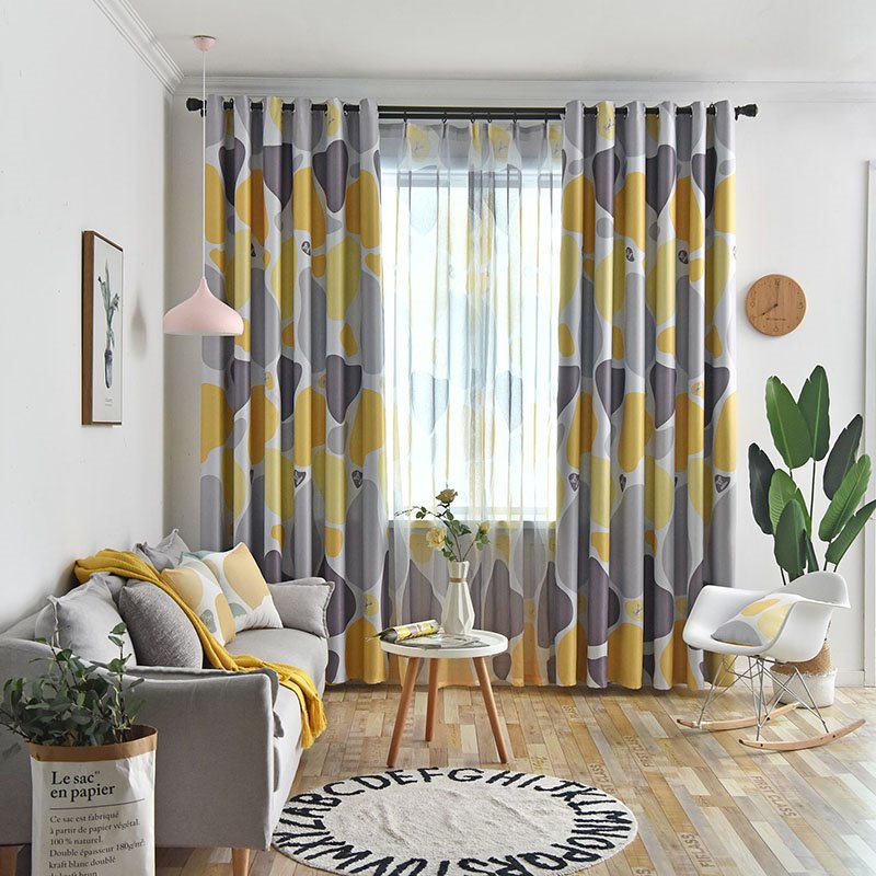 Modern Nordic Style Color Block Blackout Curtains for Living Room Bedroom No Pilling No Fading No off-lining Machine Wash Accepted - Image 78