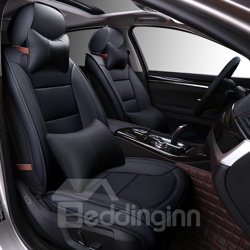 Business Style Solid Color Luxury Soft Custom Car Seat Covers - Image 4