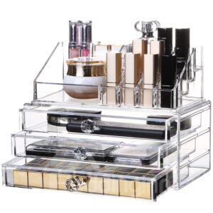 Environment Friendly Acrylic Material 23.9*15.5*18.8cm SealedCosmetic Storage Box