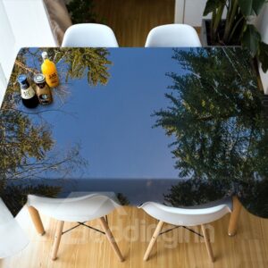 Waterproof Oilproof Polyester Rectangle Home Use 3D Tablecloth